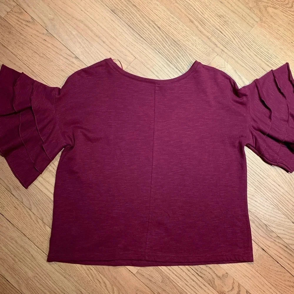 **NEW a.n.a A New Approach Ruffle Bell Sleeve Top - Picture 2 of 5